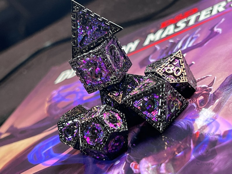 Arcane Vault Metal Dnd Dice Set for Dungeons and Dragons D20 Etsy