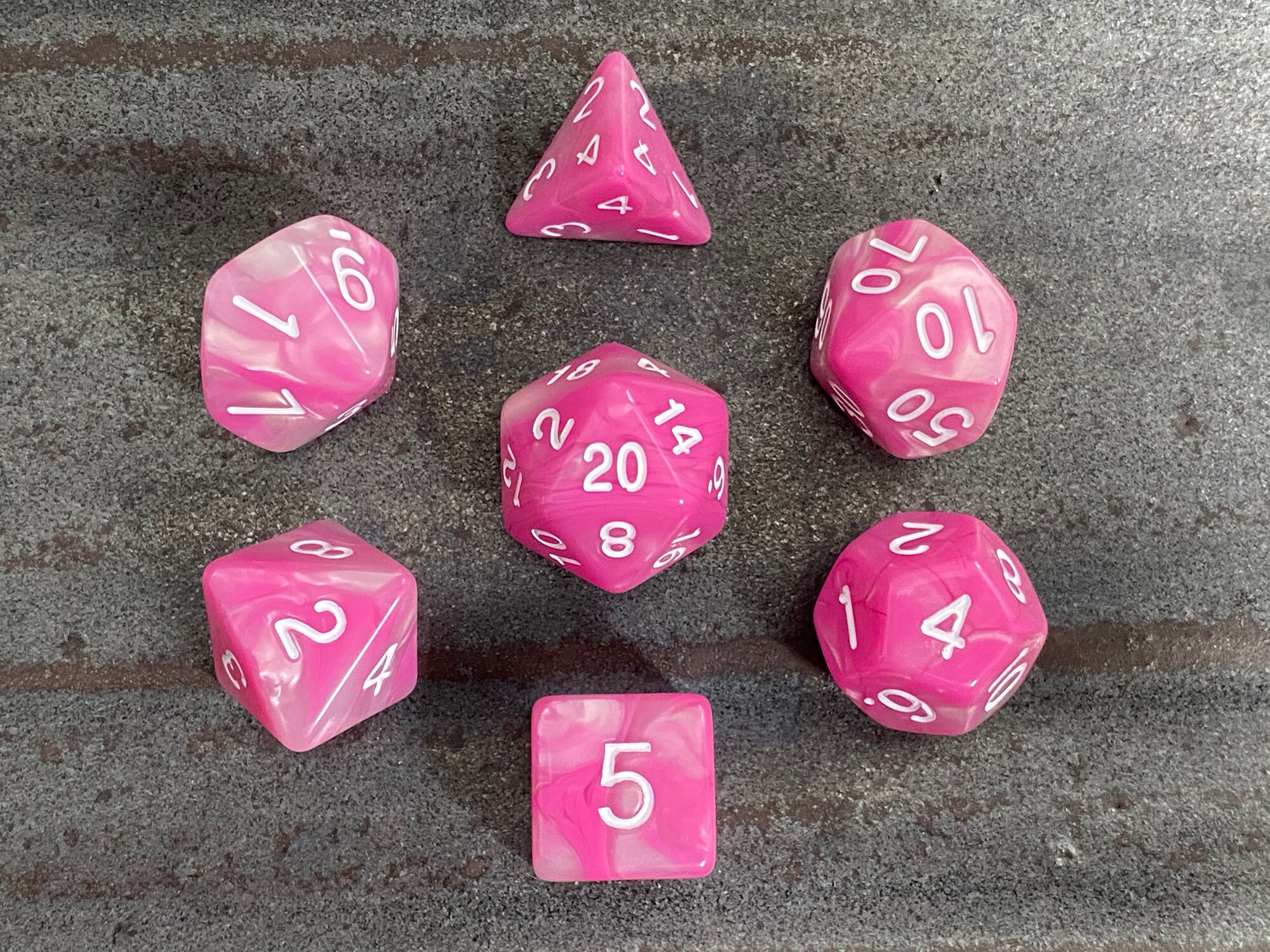 PINK CANDY Dnd Dice Set for Dungeons and Dragons Pink and Etsy