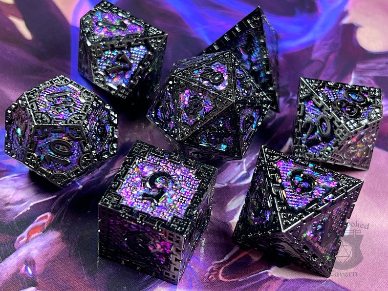 Arcane Vault Metal Dnd Dice Set for Dungeons and Dragons D20 Etsy