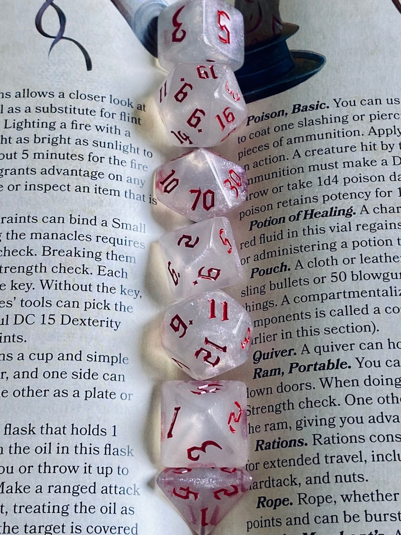 Vampire Dnd Dice Set for Dungeons and Dragons D20 TT RPG Etsy