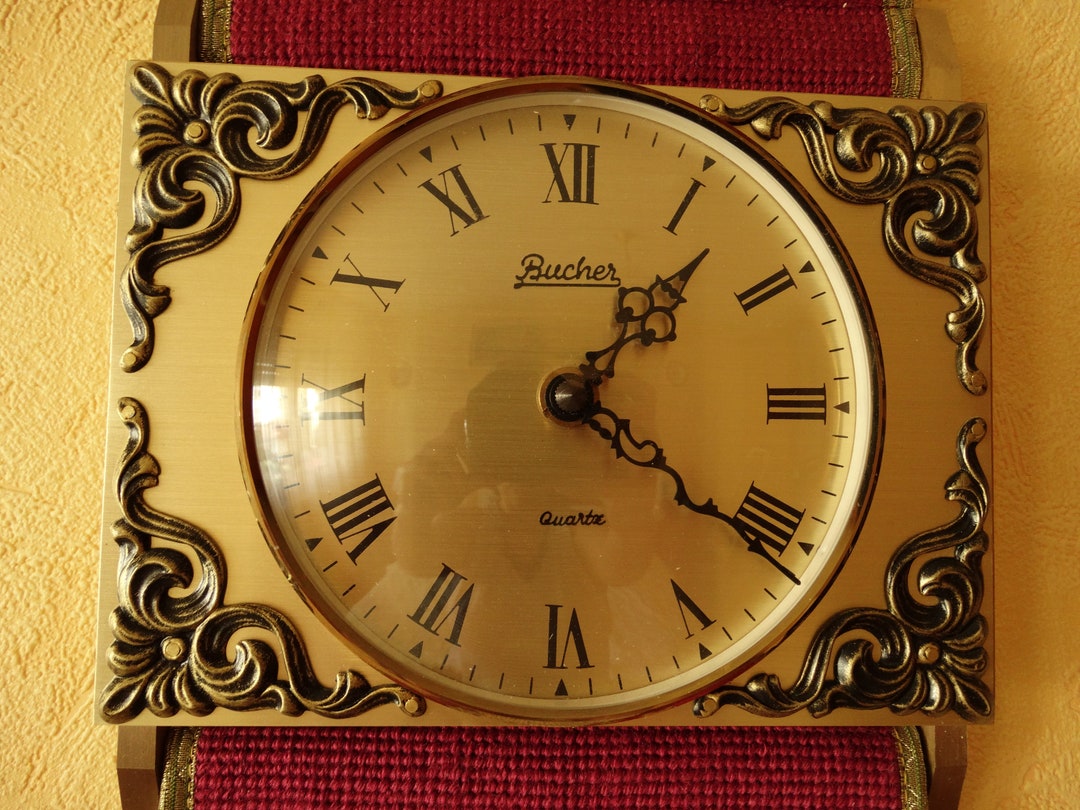 Gobelin Wall Clock Hand-embroidered Wristwatch With Golden Watch Case ...