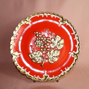 Oscar Schlegelmilch Silesia bowl grape decor antique bowl wall plate