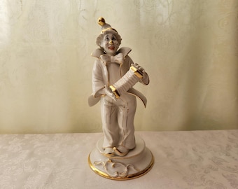 Vittorio Sabadin Capodimonte Sculpture Clown Porcelain With