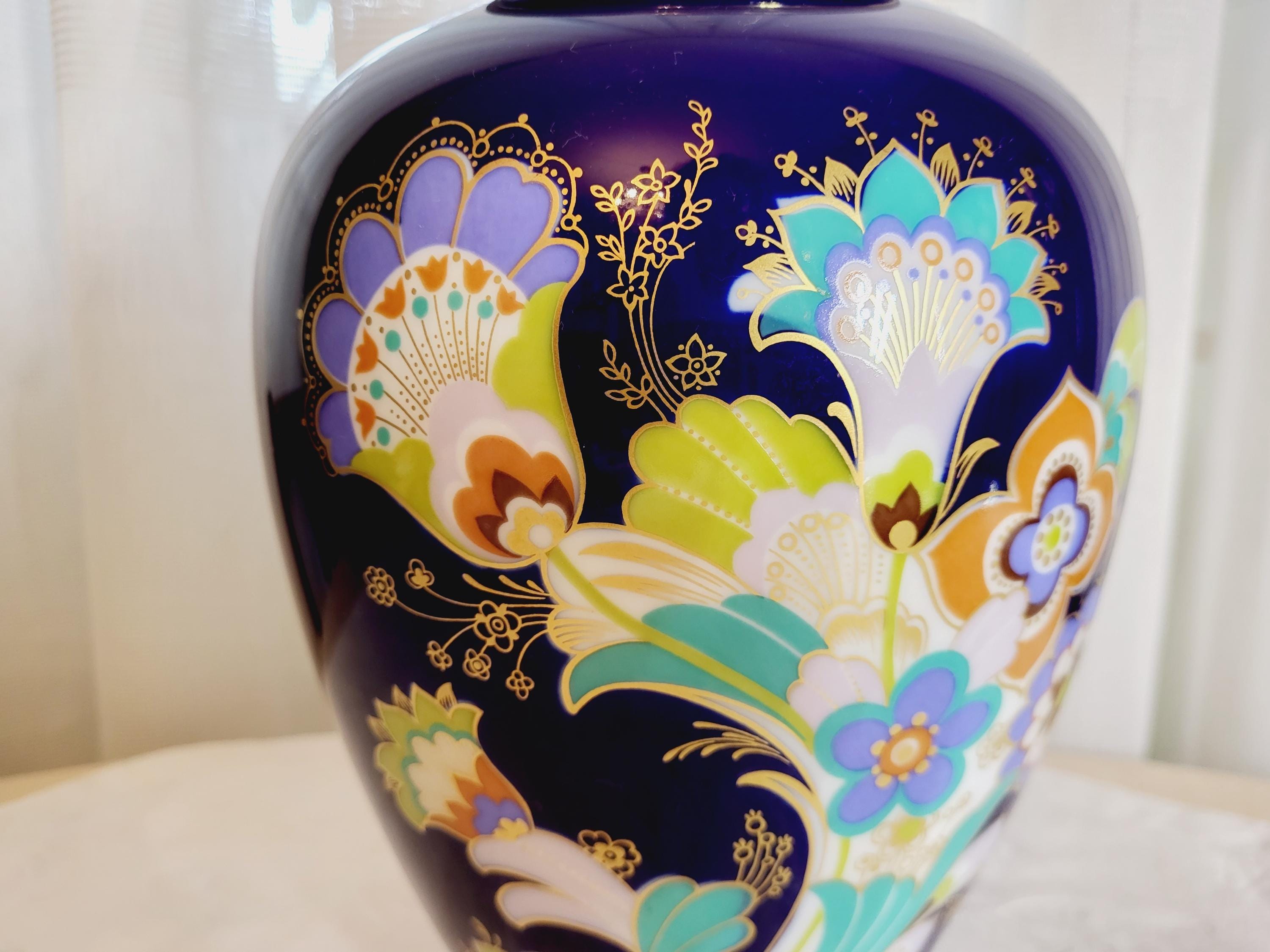 ハインリヒ デコール フルホルン バイエルン磁器 花瓶 花のモチーフ