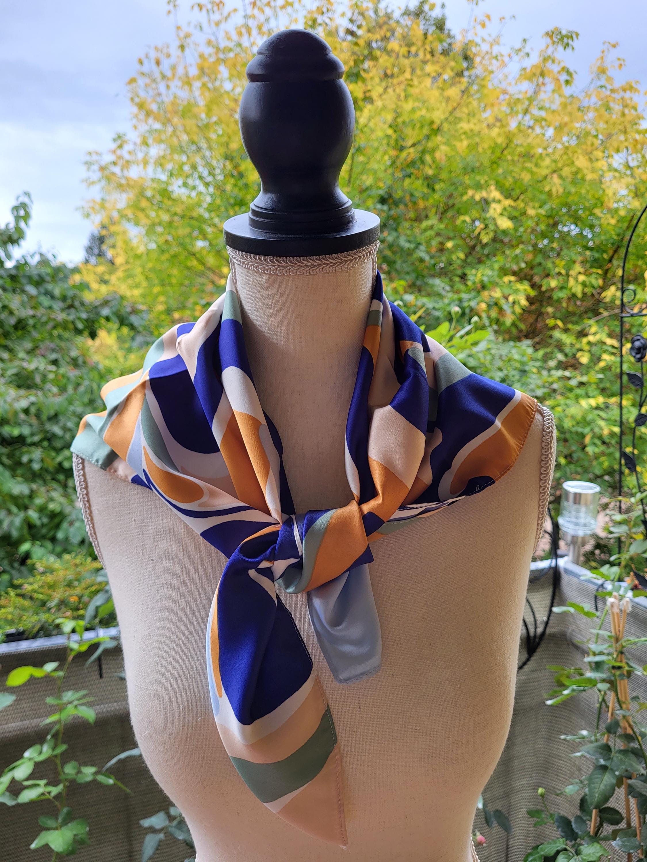Foulard Carré Estée Lauder Multicolore Floral - Polyester - Neuf Sans étiquette