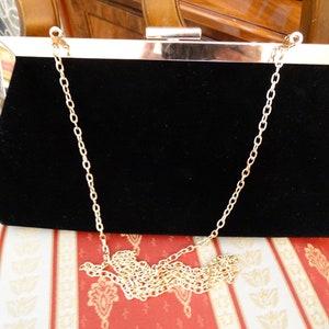 Women&#39;s Velvet Bag Handbag Wallet Black Gold Handmade Germany