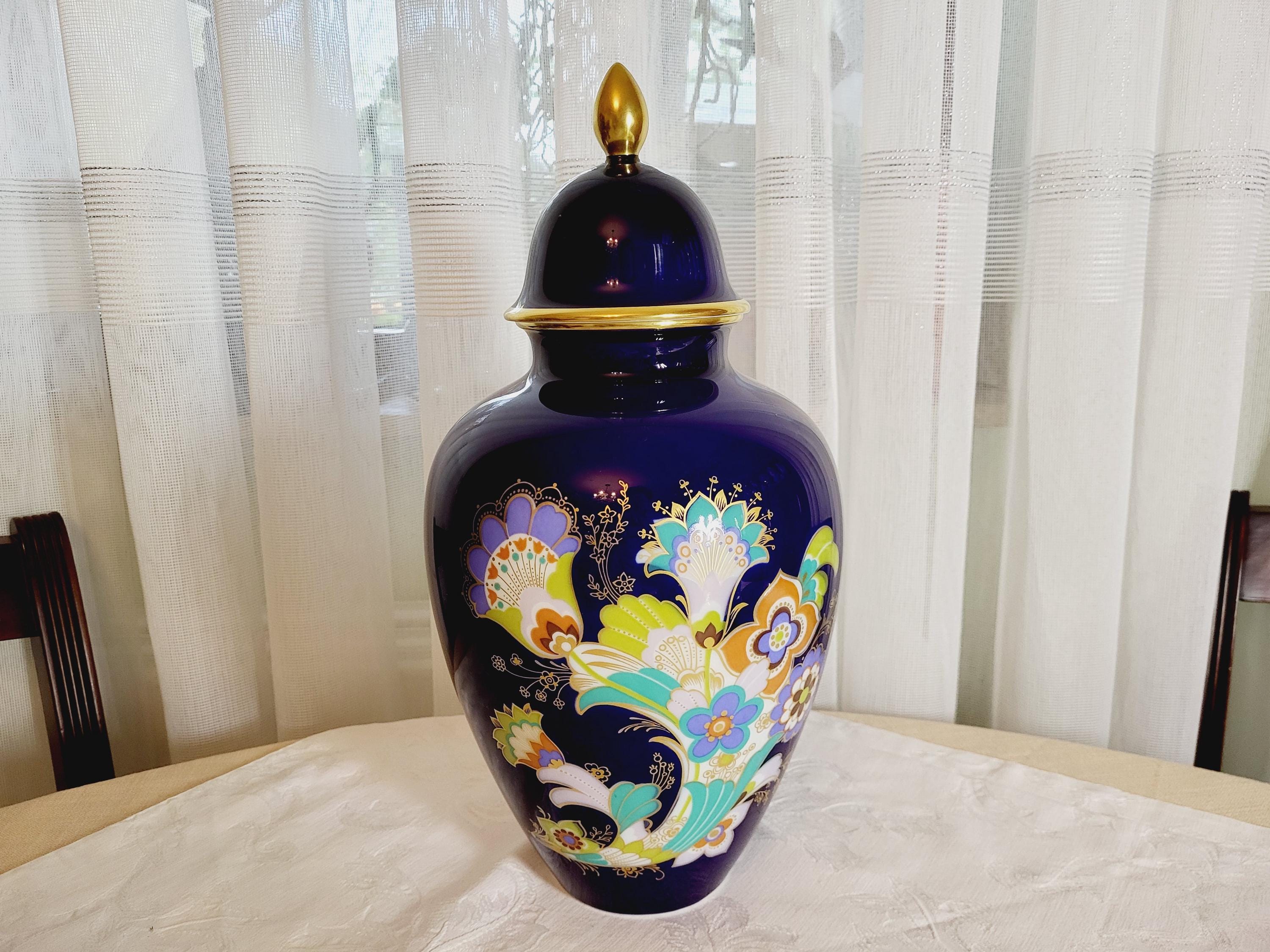 ハインリヒ デコール フルホルン バイエルン磁器 花瓶 花のモチーフ
