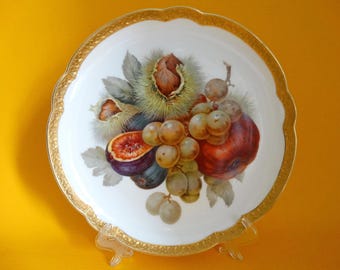 Rosenthal Plate Wall Plate Collector Plate Decorative Plate Fruit Motif Plate Hand Painted