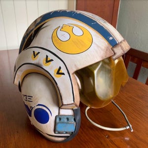 Star Wars Anovos Rey X Wing Rebel Pilot Helmet 1:1 Life Size Cosplay The Force Awakens