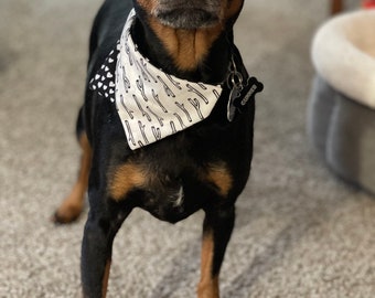 Reversible Hearts and Sticks Dog Bandana