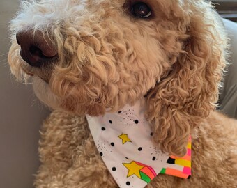 Reversible Shooting Stars Dog Bandana