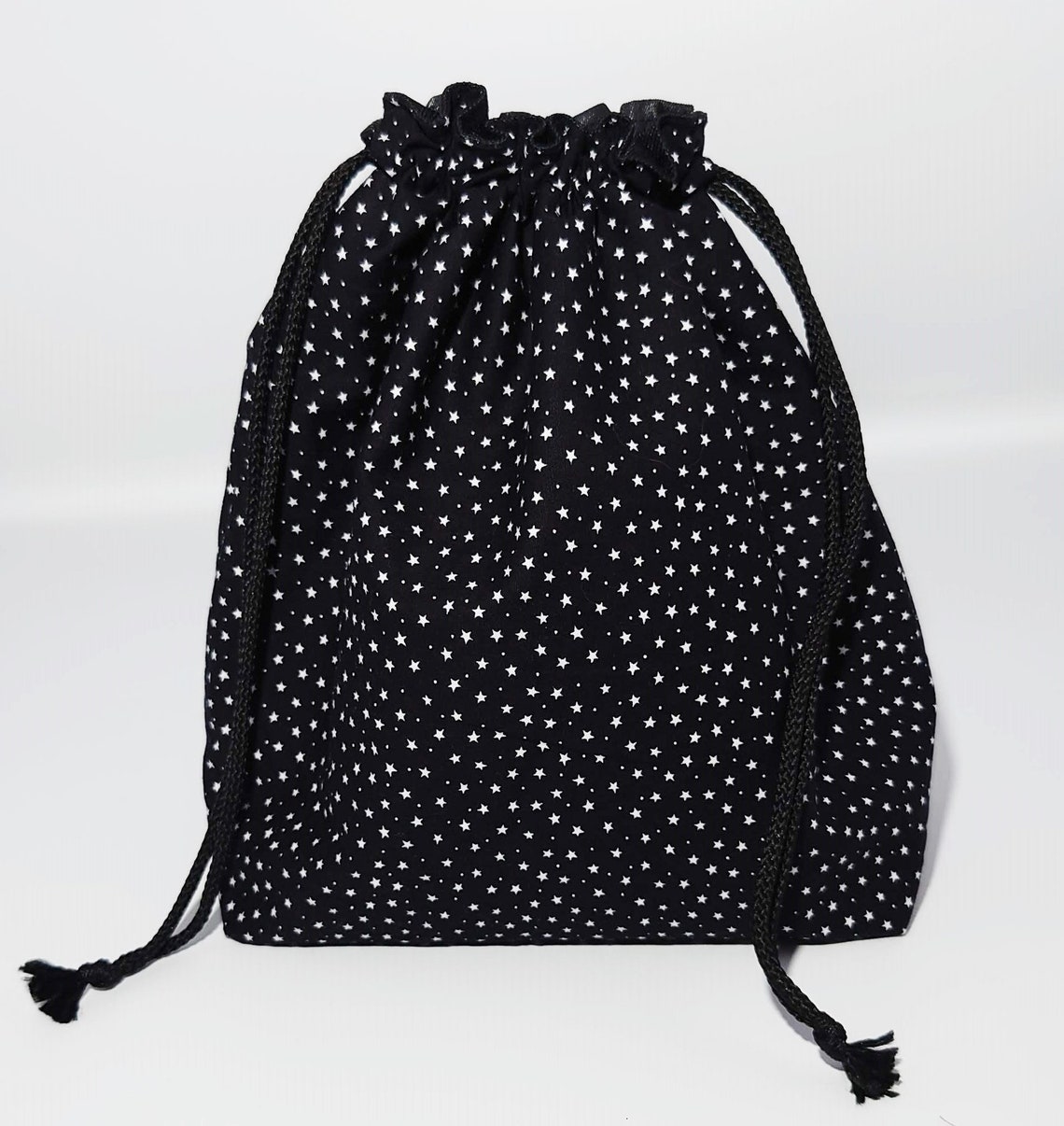 Wash Bag Drawstring Washbag with Waterproof Lining Black Etsy