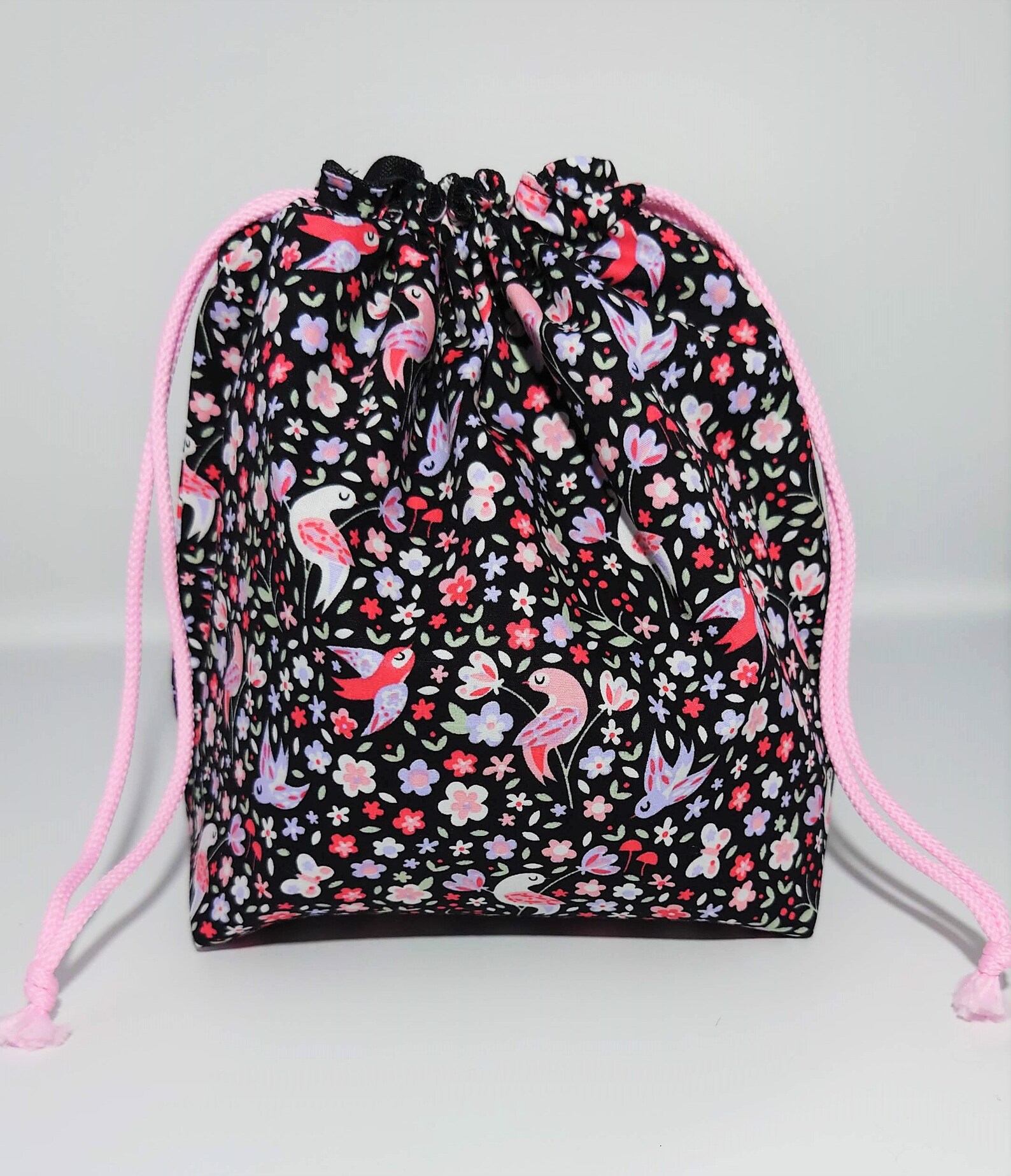 Wash Bag Drawstring Washbag with Waterproof Lining Black Etsy