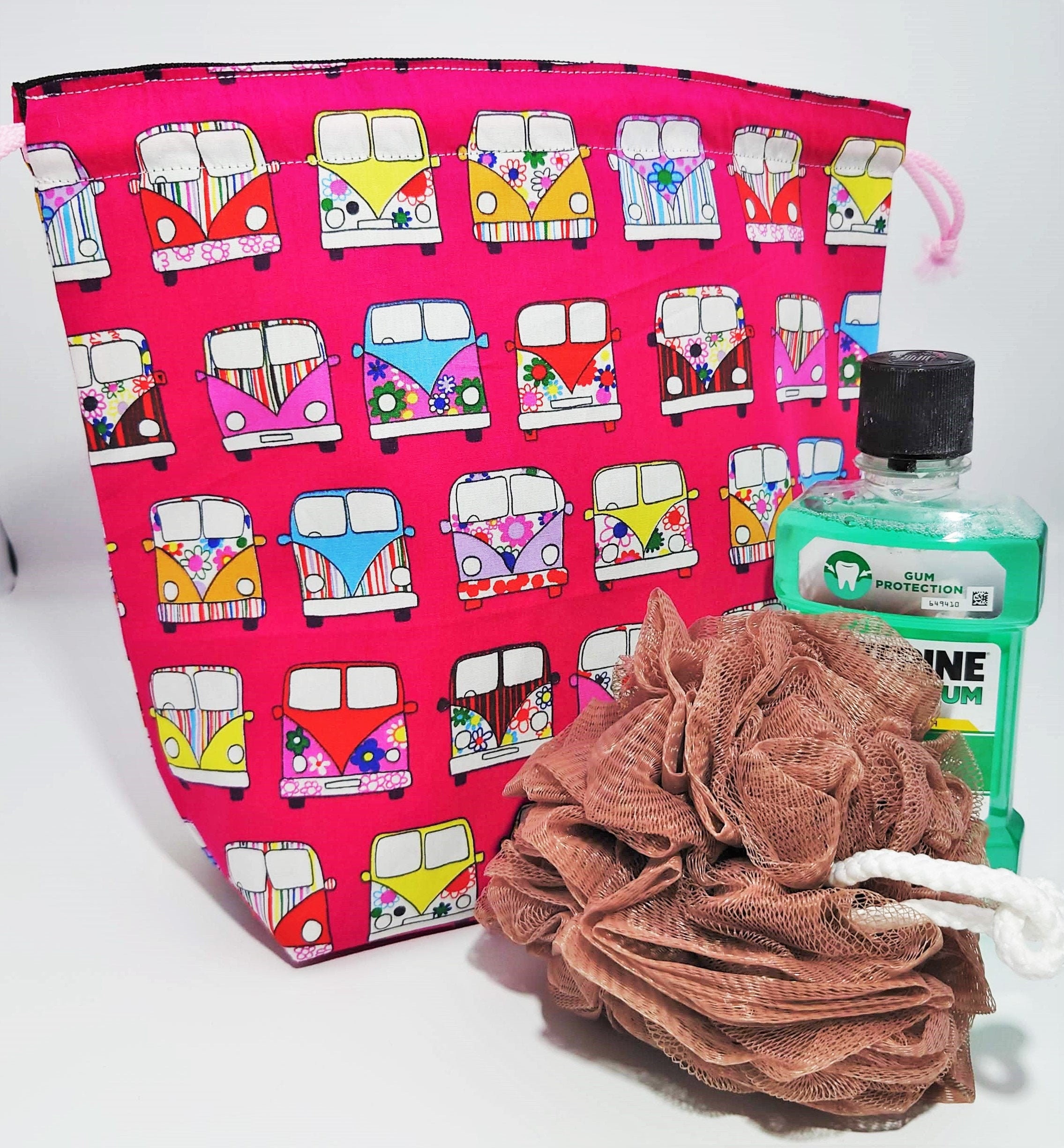 Wash Bag Drawstring Washbag with Waterproof Lining Etsy