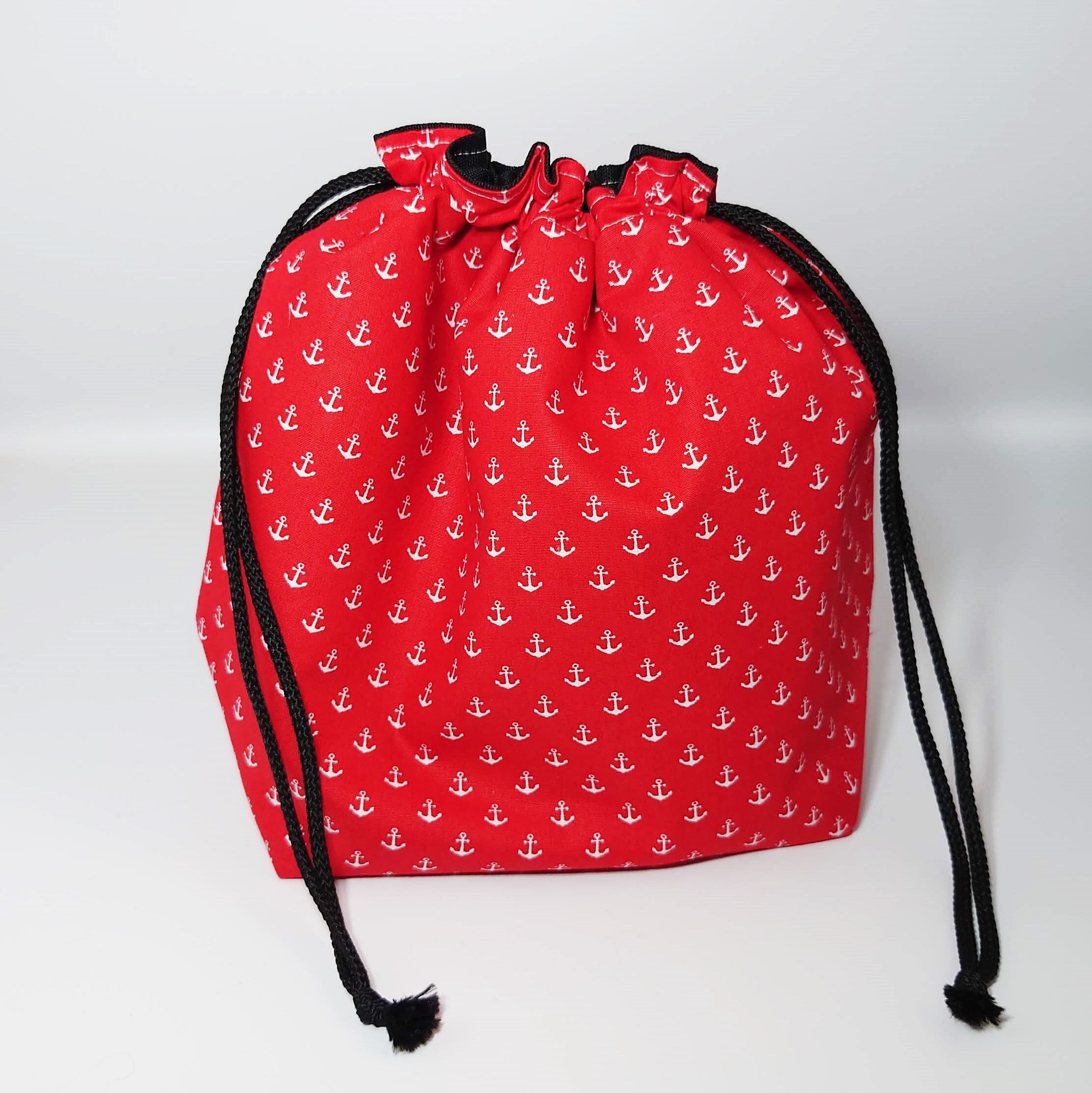 Wash Bag Drawstring Washbag With Waterproof Lining Red Etsy UK