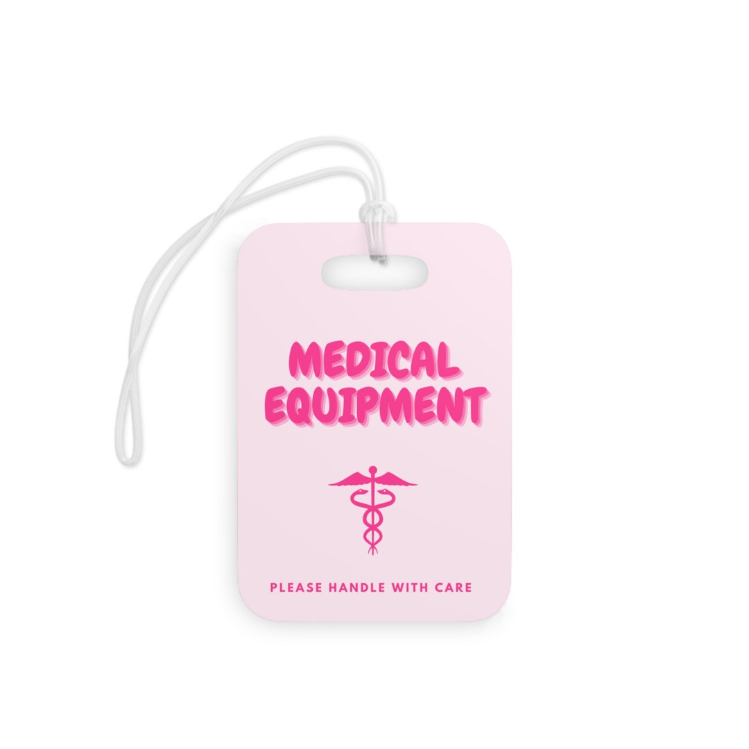 Personalized Safety Yellow PVC Luggage/Bag Tag - The Traveling Flamingo
