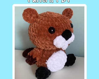 Crochet amigurumi beaver pattern