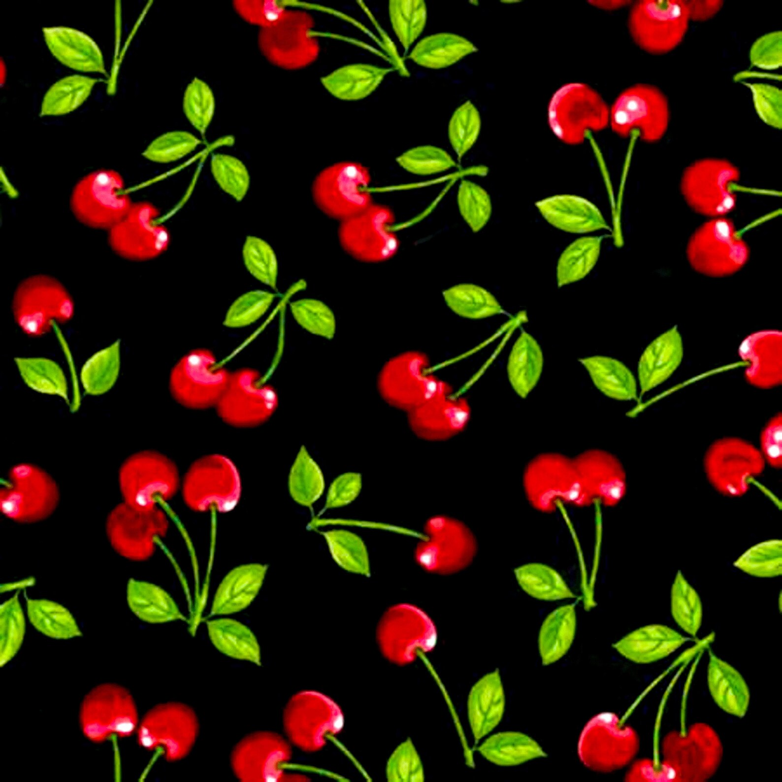 Black Cherries Fabric by the yard Food Festival Cherries from Etsy