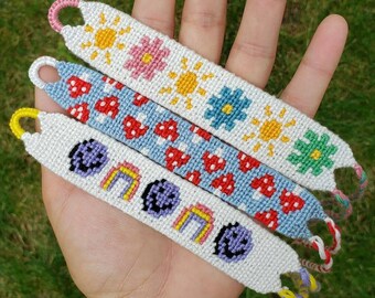 Preppy colorful handmade friendship bracelets