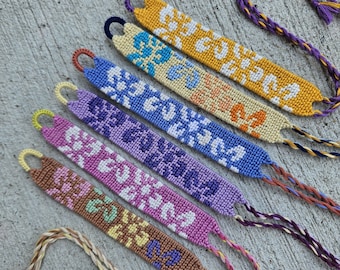 colorful hibiscus flower handmade friendship bracelets