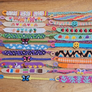 Handmade colorful friendship bracelets