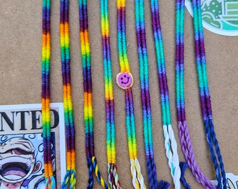 handmade gradient thin rainbow mermaid colorful friendship bracelets