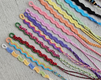 colorful thin handmade friendship bracelets