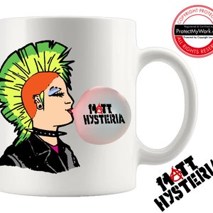 Matt Hysteria - Punk Woman Bubblegum Mug