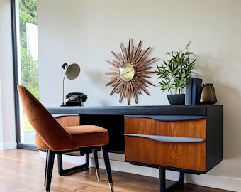 Mid Century Teak Desk Fully Refurbished . Iconic Mid Century legs. Excellent stylish piece