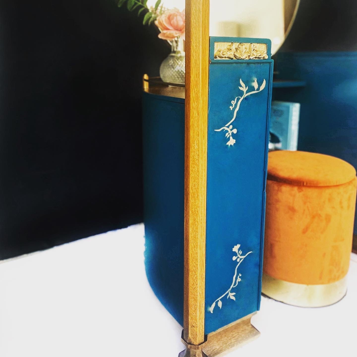 Emerald green sale dressing table stool