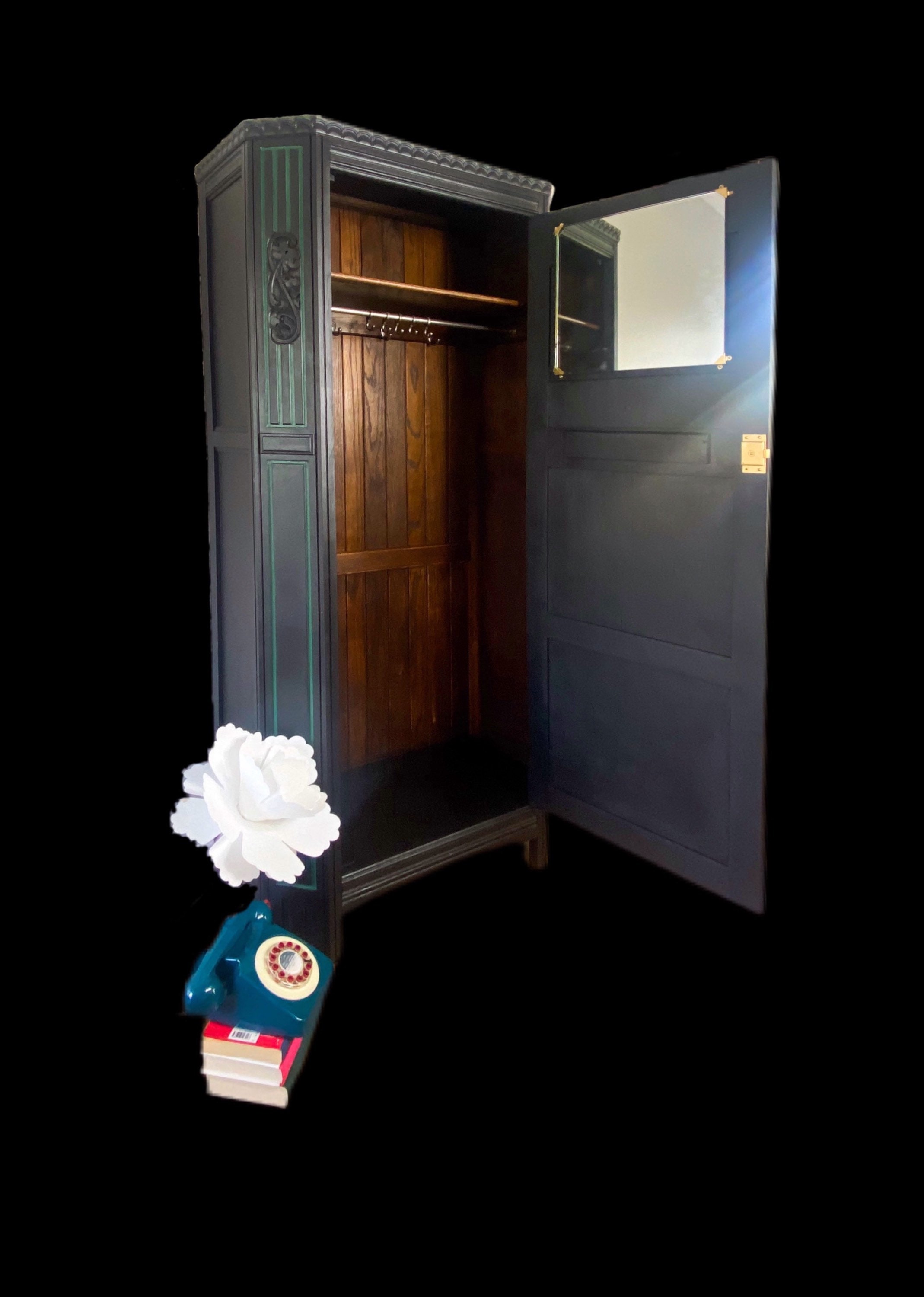 Bold and Beautiful Art Deco Hall Robe , Small Wardrobe , Statement ...