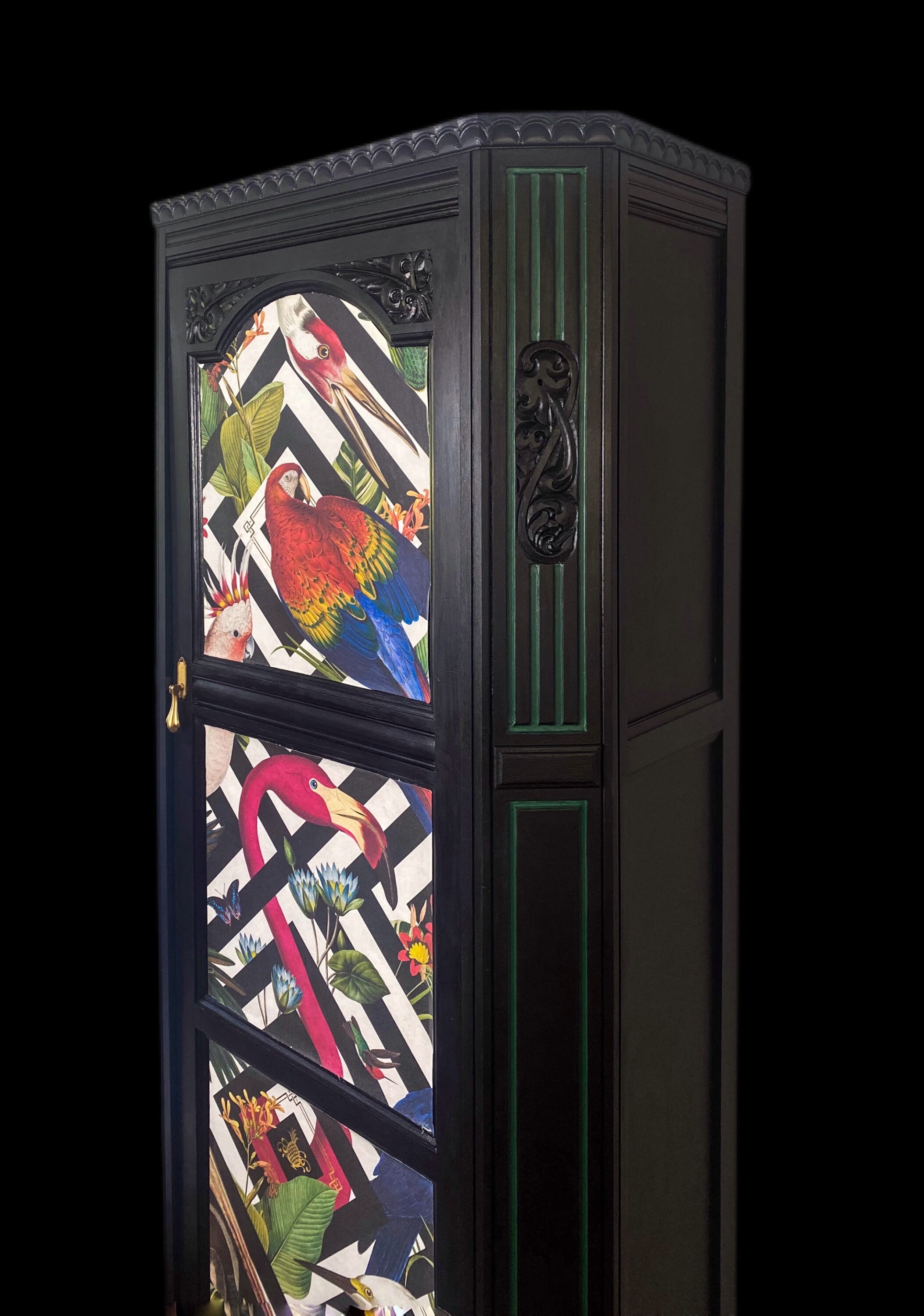 Bold and Beautiful Art Deco Hall Robe , Small Wardrobe , Statement ...