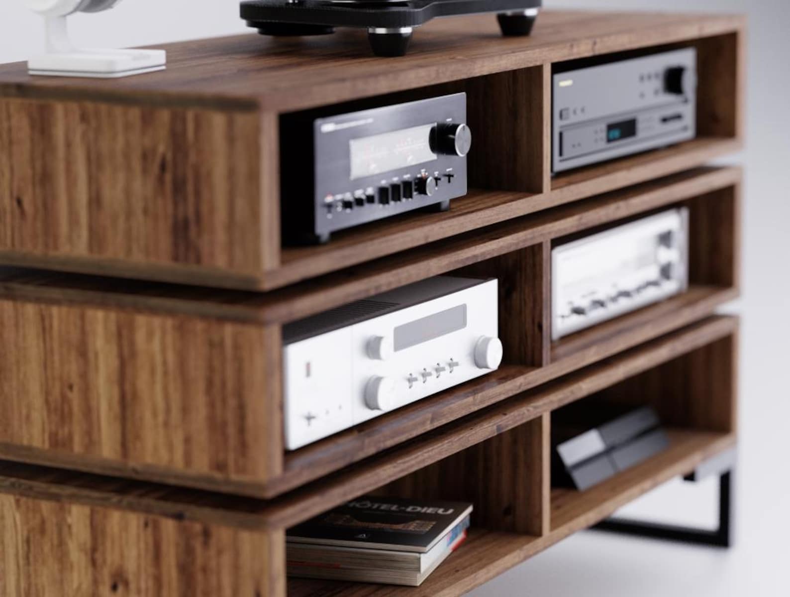 Sound Rack Amps Karlstad 6 Space Amp Rack - Hifi Rack - Amplifier Rack - Component Rack ...