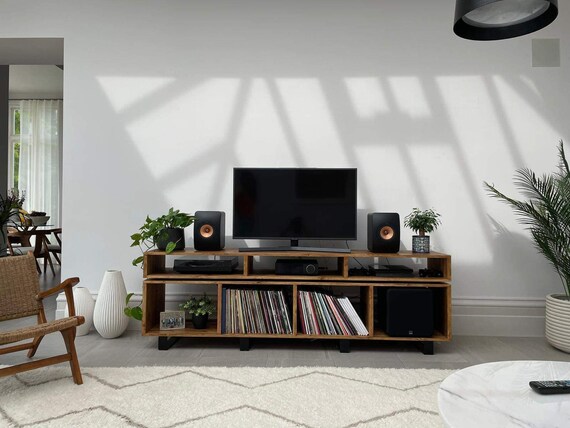 Vinyl cheap entertainment center