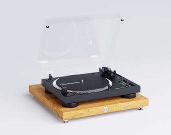 American Oak ISODECK Turntable Plinth – Isolation Platform - Record Player stand - Record player plinth - HiFi rack - Solid Oak plinth