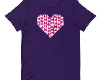 Big Patchwork Quilt Heart Love Unisex t-shirt