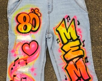 Airbrush Jeans - Etsy