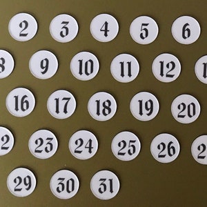 Number Magnets for Magnetic Calendar // Day Magnets // BEST SELLER // Perpetual Calendar Daily Magnets - Agincourt Com