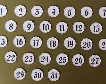 Number Magnets for Magnetic Calendar // Day Magnets // BEST SELLER // Perpetual Calendar Daily Magnets - Agincourt Com