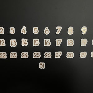 Magnetic Badhorse Font Numbers Rose Gold or Gold Foiled Numbers for Calendar or Board // Daily Magnets // Rose Gold & Gold Foiled