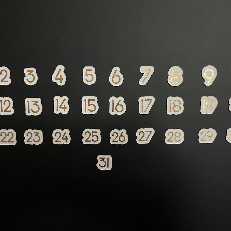 Gold Calendar Numbers - Etsy