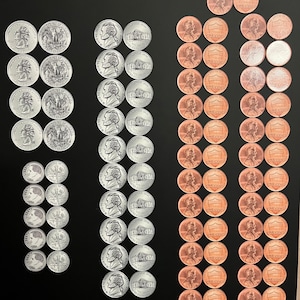 Magnetic Teaching Coins for School / Make Learning Money Fun! | Magnetic Teaching Coins for Kids – Quarters, Nickels, Dimes & Pennies