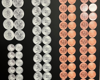 Magnetic Teaching Coins for School / Make Learning Money Fun! | Magnetic Teaching Coins for Kids – Quarters, Nickels, Dimes & Pennies