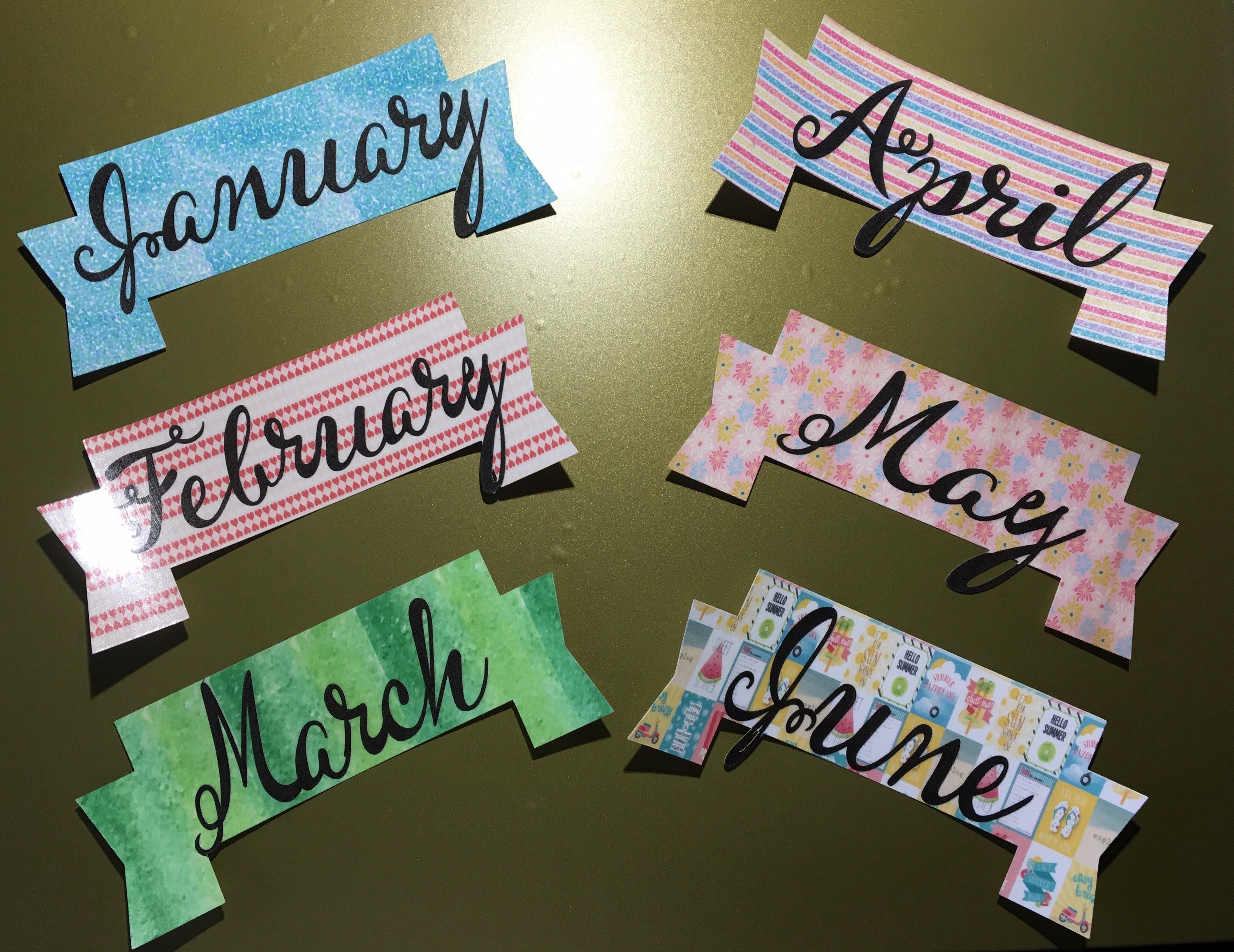 Planner Months / Colorful Theme Calendar Sticker Months / | Etsy