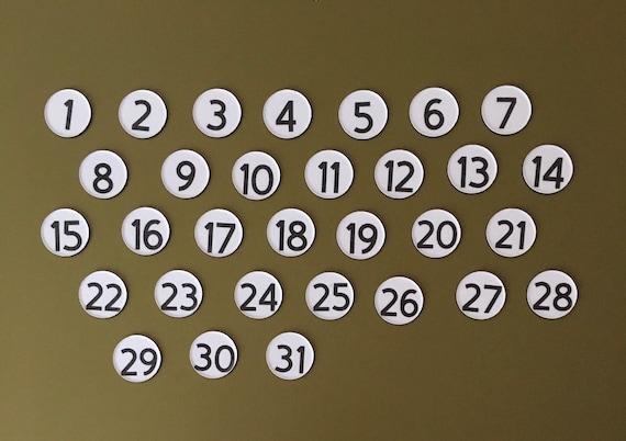 Number Magnets for Magnetic Calendar // Best Seller Magnet Numbers DM Sans - Etsy