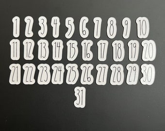 Rae Dunn Magnet Numbers for Calendar or Board // Daily Magnets // Rae Dunn Font Numbers