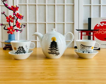 Tea Cabinet With Included Tea Set. Japanese Torii Gate Style - Etsy