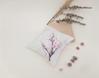 Decorative scented lavender herbal cushion Blooming Sakura tree tiny pocket pillow fragrance Christmas gift for her him friend colleague