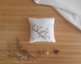 Decorative scented lavender herbal cushion Rosehip tea bush tiny pocket pillow fragrance Christmas gift for her him friend colleague