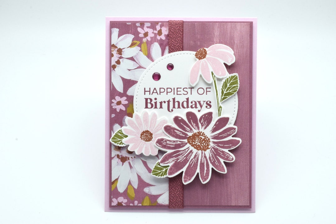 Handmade Birthday Card - Daisy Flowers Gardener Garden - Etsy
